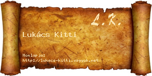 Lukács Kitti névjegykártya