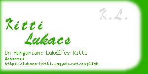 kitti lukacs business card